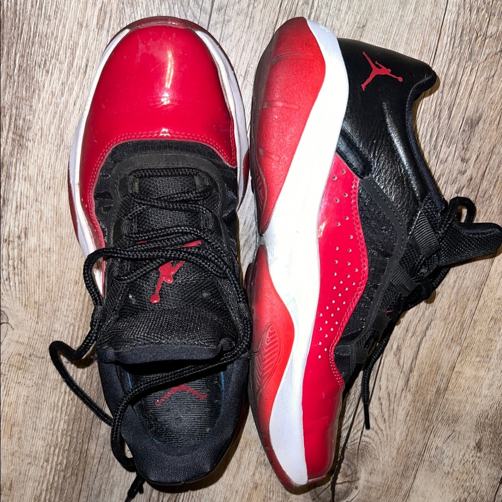 Jordan Red and Black Athletic Shoes